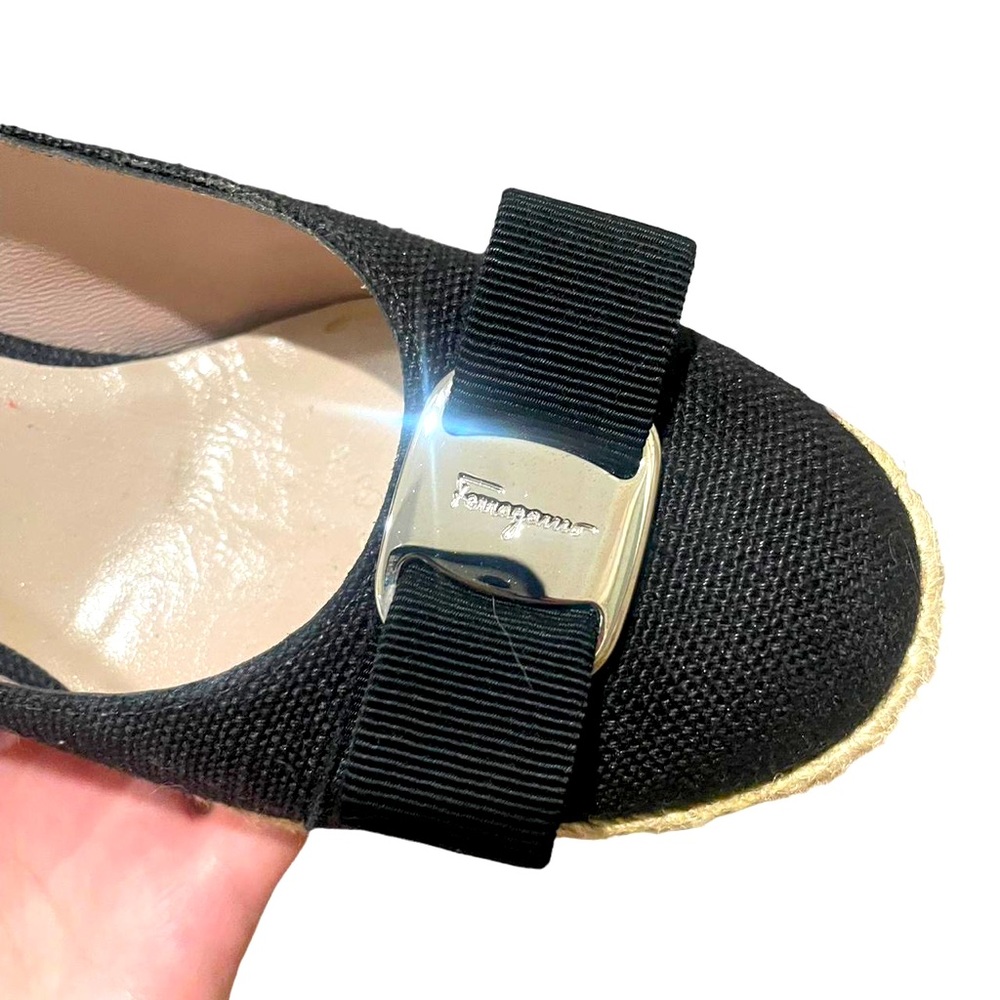 Vintage Italian Salvatore Ferragamo espadrilles heels